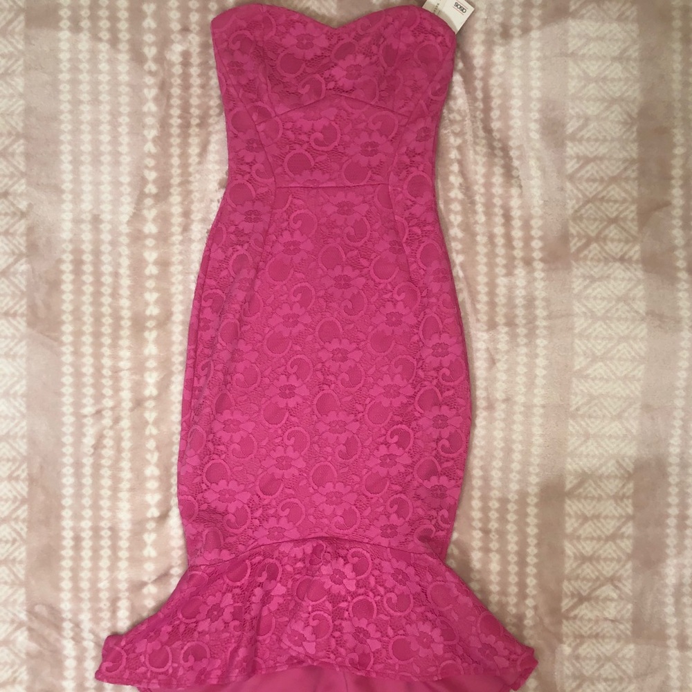 ASOS PETITE LACE BANDEAU DRESS - Picture 4 of 4